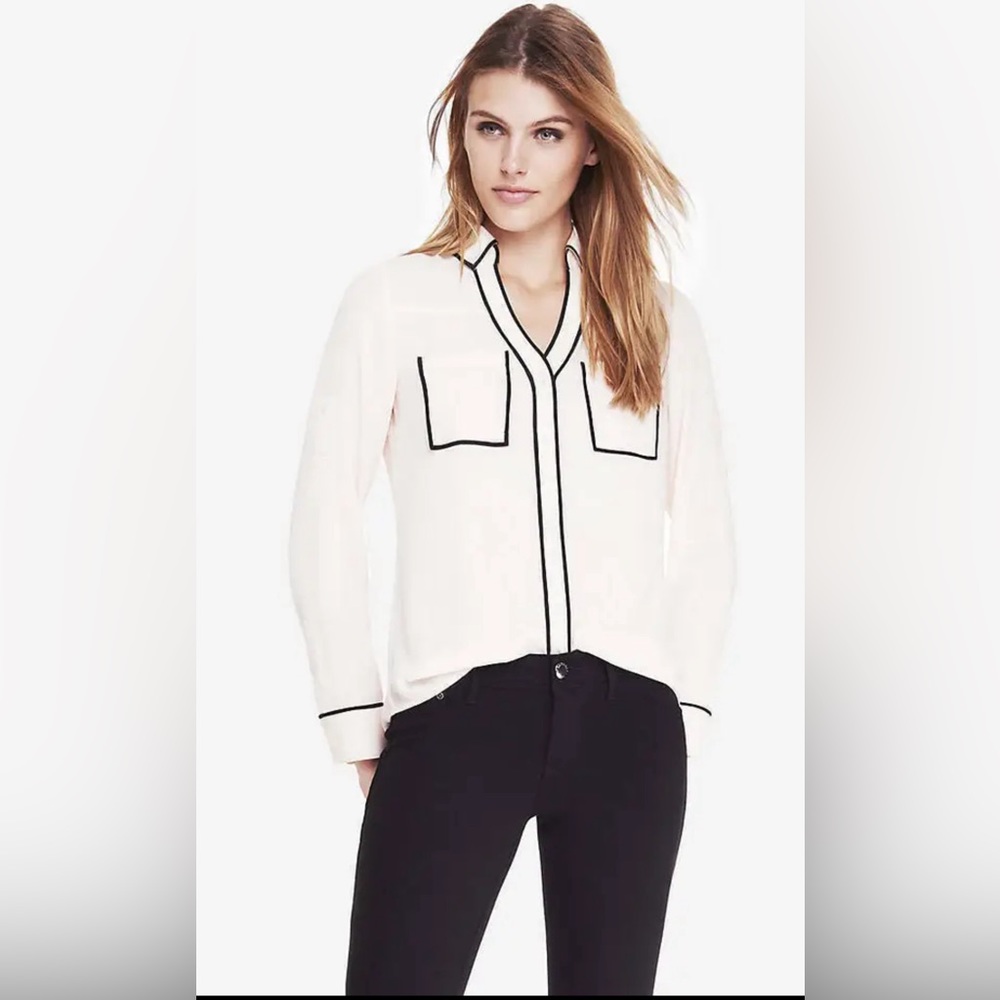 Express portofino - ivory with black piping - S